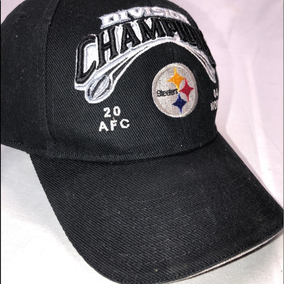 Pittsburgh Steelers 2004 AFC NORTH DIVISION CHAMPS adjustable Hat Cap NFL - Picture 3 of 11